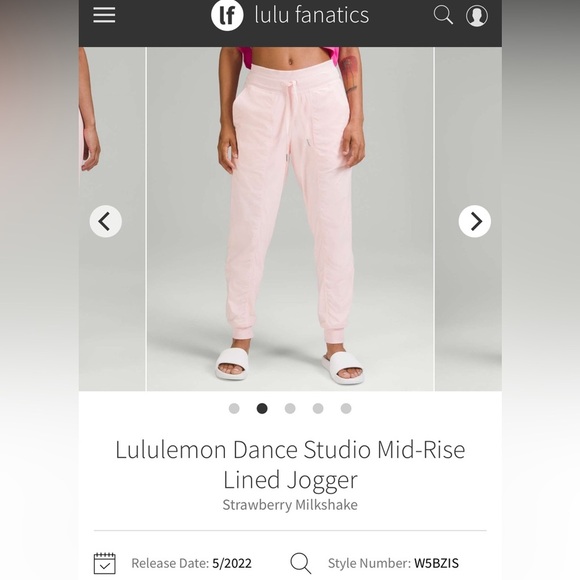 Lululemon Dance Studio Lined Jogger in Strawberry Milkshake Size 12 - Picture 1 of 6